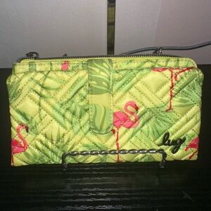 Lug Tram 2 RFID Wallet - Flamingo Lime NWOT